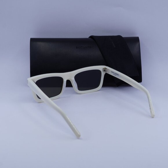 Saint Laurent SL461 BETTY 020 Rectangle Sunglasses - Ivory/Grey - Picture 8 of 12